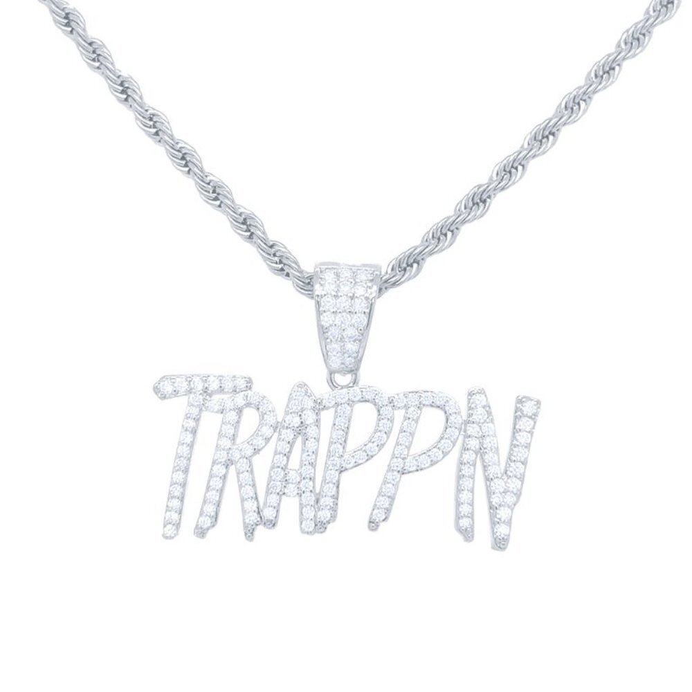 Men's Micro Trappn Pendant Chain Necklace Hip Hop